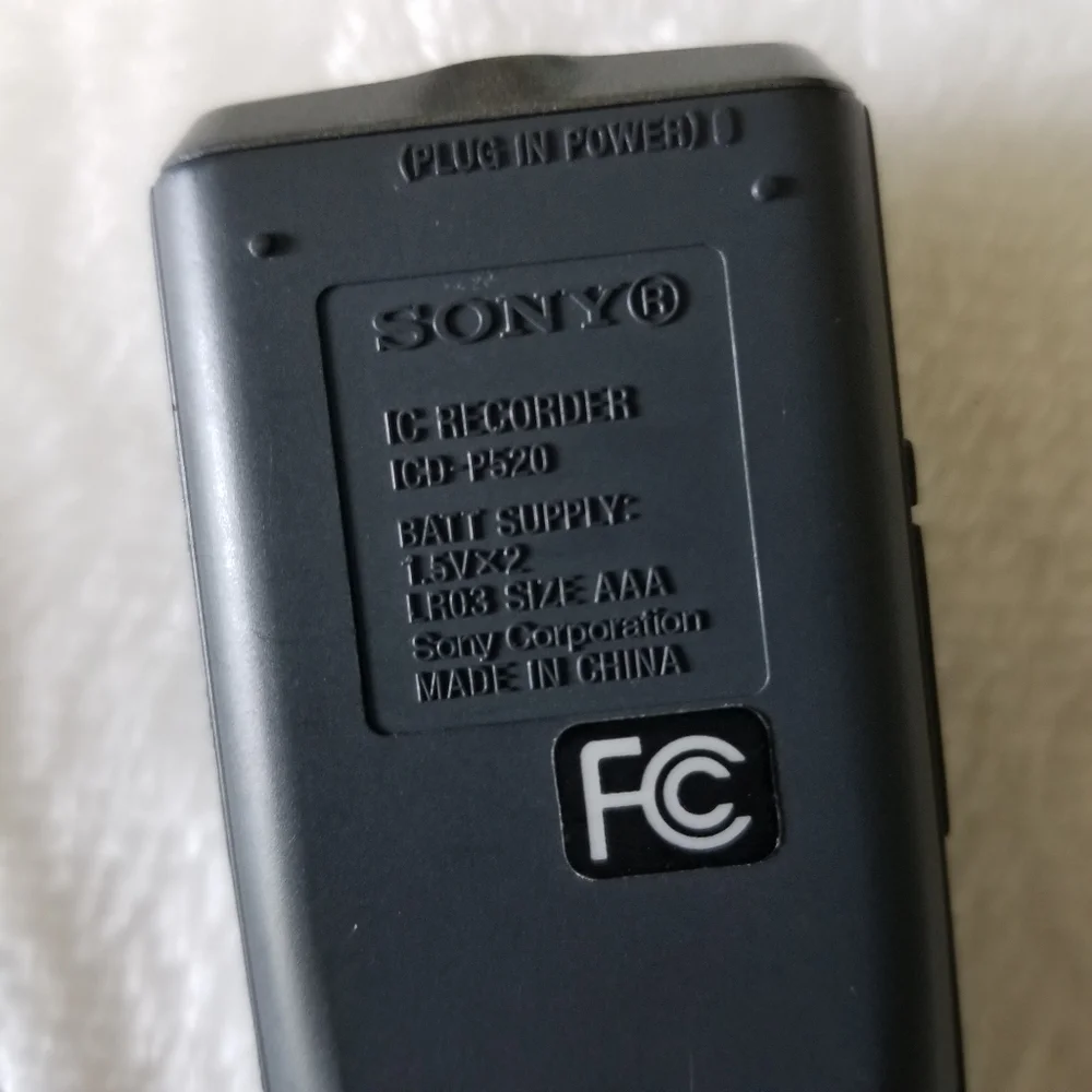 Sony ICD-P520 recorder (tested)